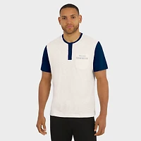 T-shirt à poche crème Darius Rucker Collection by Fanatics pour homme, motif Henley colorblock des Cowboys de Dallas, avec flammée