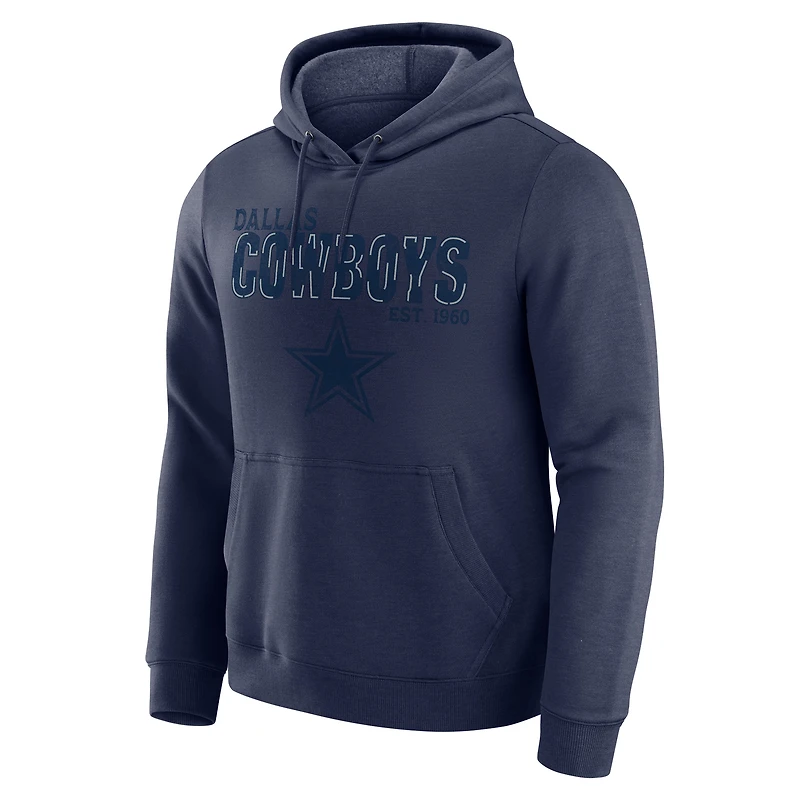 Sweat à capuche pour homme Darius Rucker Collection by Fanatics, bleu marine chiné, des Cowboys de Dallas