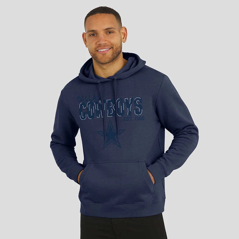 Sweat à capuche pour homme Darius Rucker Collection by Fanatics, bleu marine chiné, des Cowboys de Dallas
