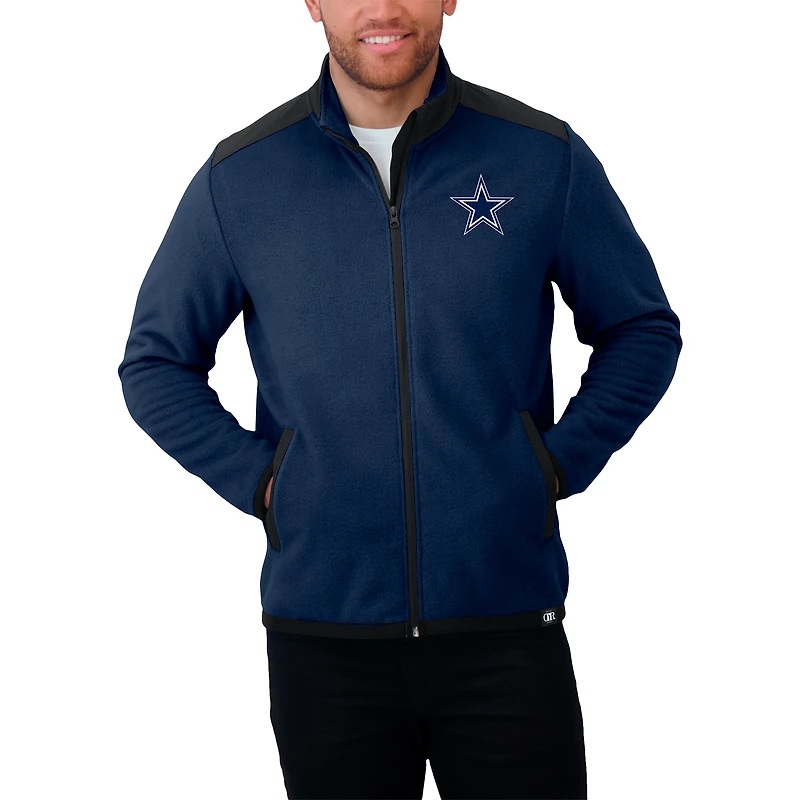 Veste polaire entièrement zippée à blocs de couleurs bleu marine Dallas Cowboys la collection Darius Rucker pour homme par Fanatics