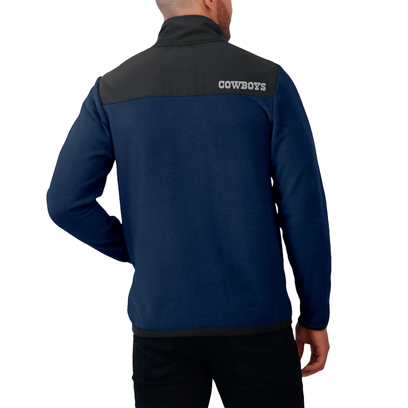 Veste polaire entièrement zippée à blocs de couleurs bleu marine Dallas Cowboys la collection Darius Rucker pour homme par Fanatics