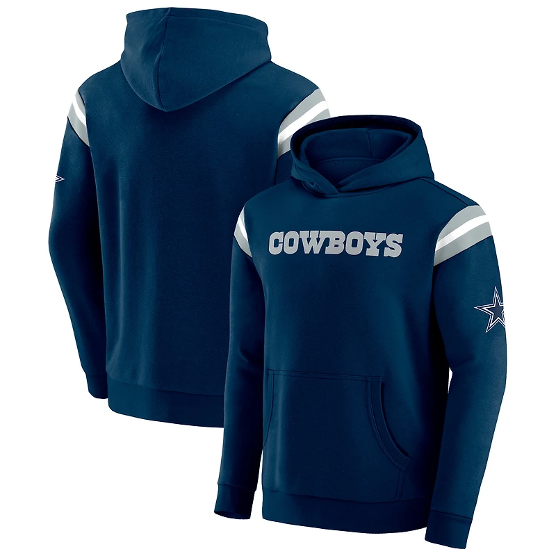 Sweat à capuche délavé pour homme de la collection Darius Rucker par Fanatics, bleu marine, motif football Dallas Cowboys