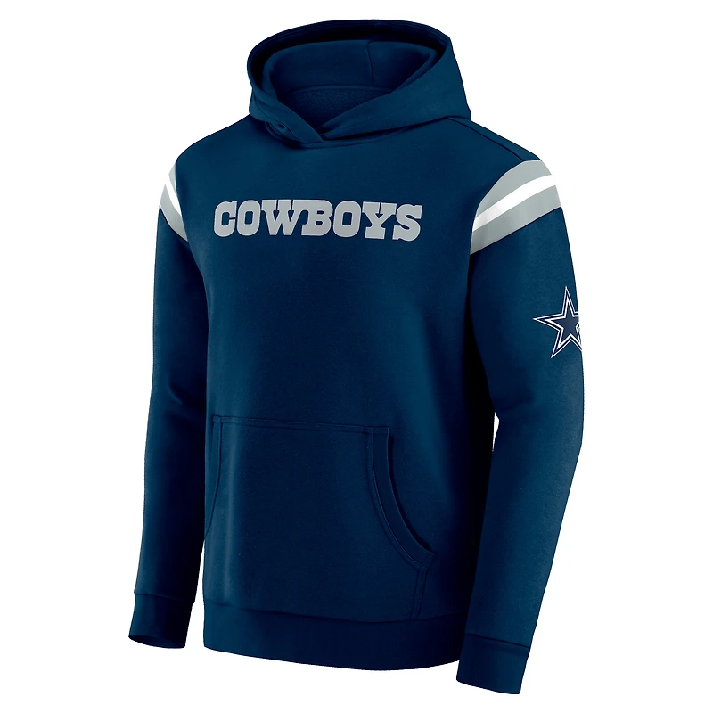 Sweat à capuche délavé pour homme de la collection Darius Rucker par Fanatics, bleu marine, motif football Dallas Cowboys