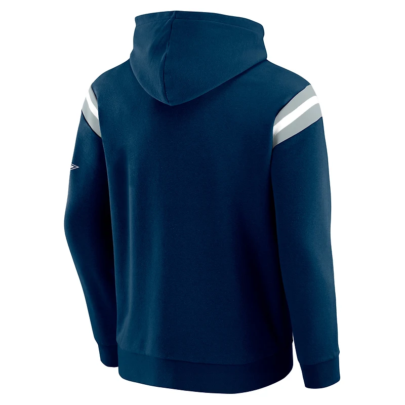 Sweat à capuche délavé pour homme de la collection Darius Rucker par Fanatics, bleu marine, motif football Dallas Cowboys