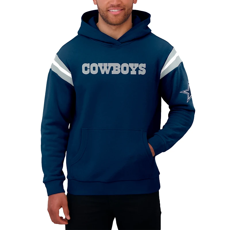 Sweat à capuche délavé pour homme de la collection Darius Rucker par Fanatics, bleu marine, motif football Dallas Cowboys