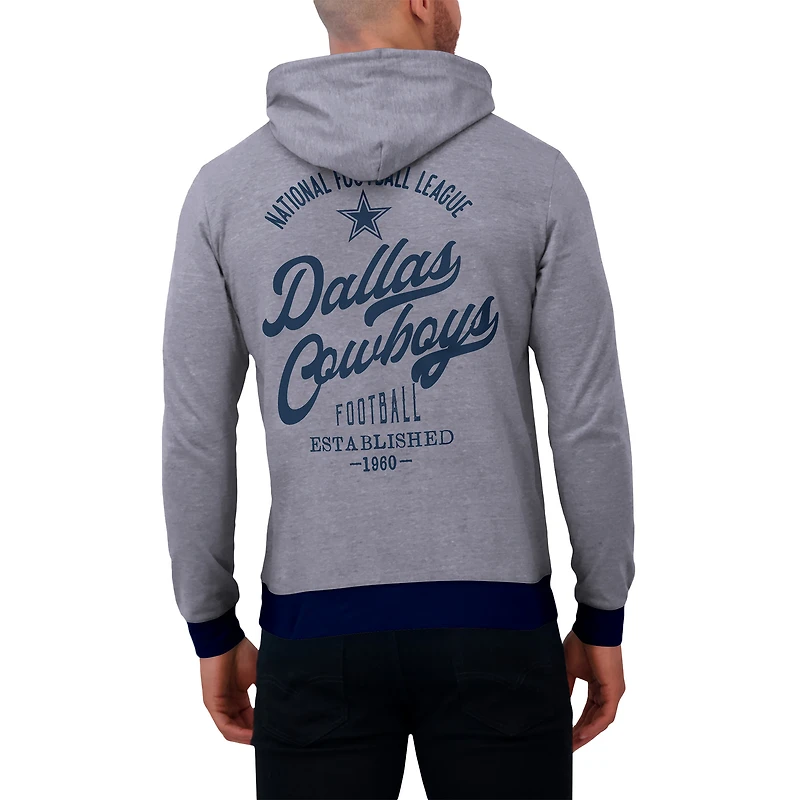 Sweat à capuche en tricot ton sur pour homme de la collection Darius Rucker Fanatics, bleu marine, Dallas Cowboys