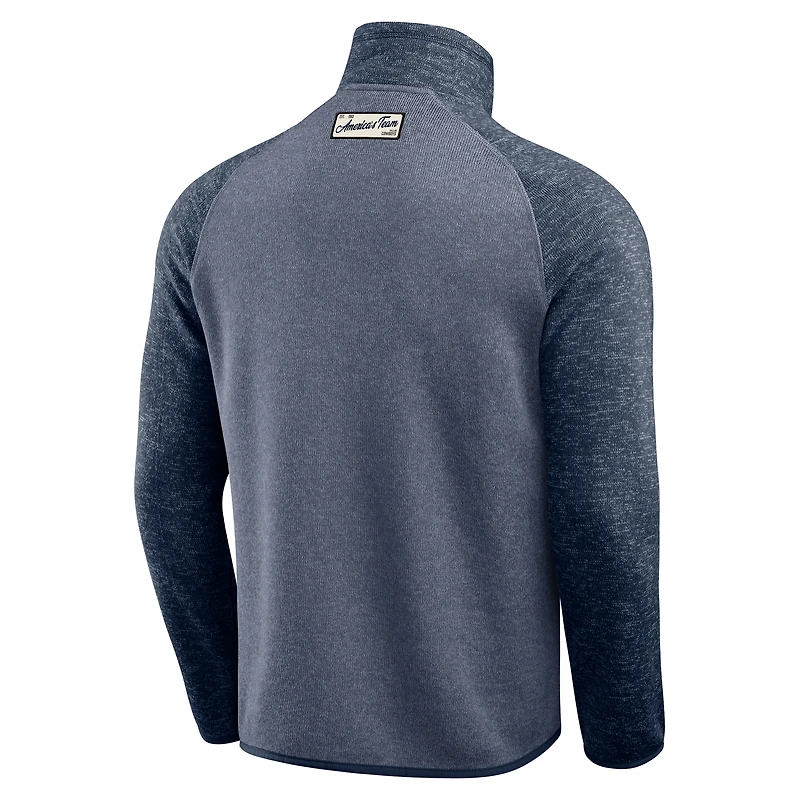 Men's Darius Rucker Collection by Fanatics Navy Dallas Cowboys Tonal Quarter-Zip Jacket