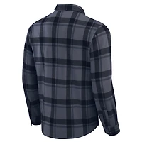 Men's Darius Rucker Collection by Fanatics Navy Dallas Cowboys Tri-Blend Plaid Button-Up Shirt