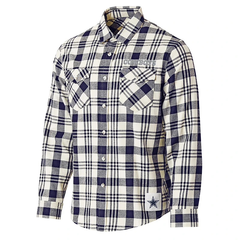 Collection Darius Rucker pour hommes par Fanatics Navy Dallas Cowboys Western Chemise à boutons complets