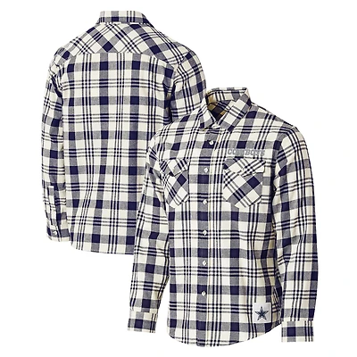 Collection Darius Rucker pour hommes par Fanatics Navy Dallas Cowboys Western Chemise à boutons complets
