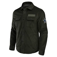 Men's Darius Rucker Collection by Fanatics Olive Dallas Cowboys Corduroy Button-Up Shacket