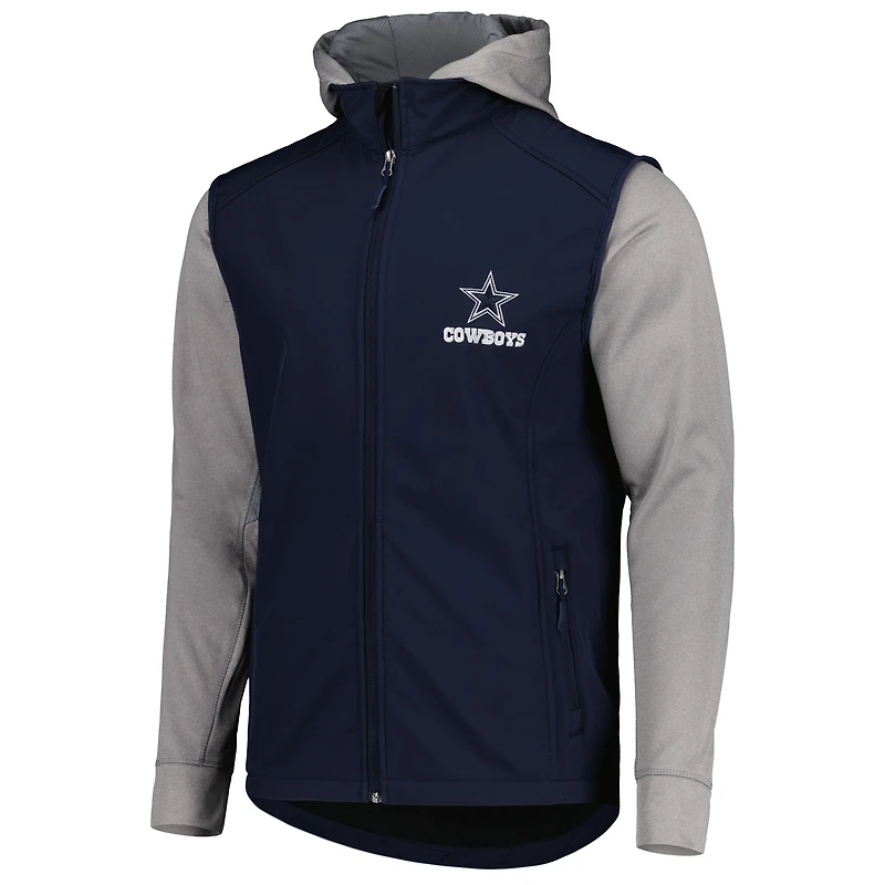 Veste Dunbrooke Navy Dallas Cowboys Alpha entièrement zippée pour homme