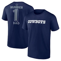 Men's Fanatics Navy Dallas Cowboys #1 Dad Jersey T-Shirt