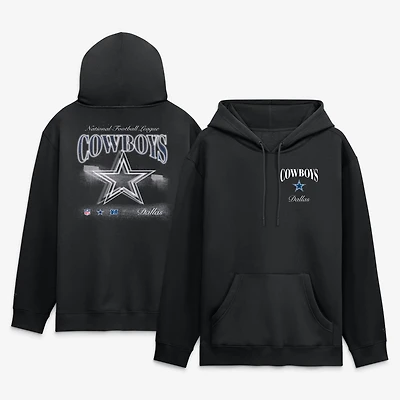 Men's Fanatics Black Dallas Cowboys Back Logo Fleece Hoodie