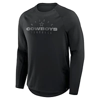 T-shirt à manches longues Fanatics pour homme, noir, motif Dallas Cowboys, grande taille
