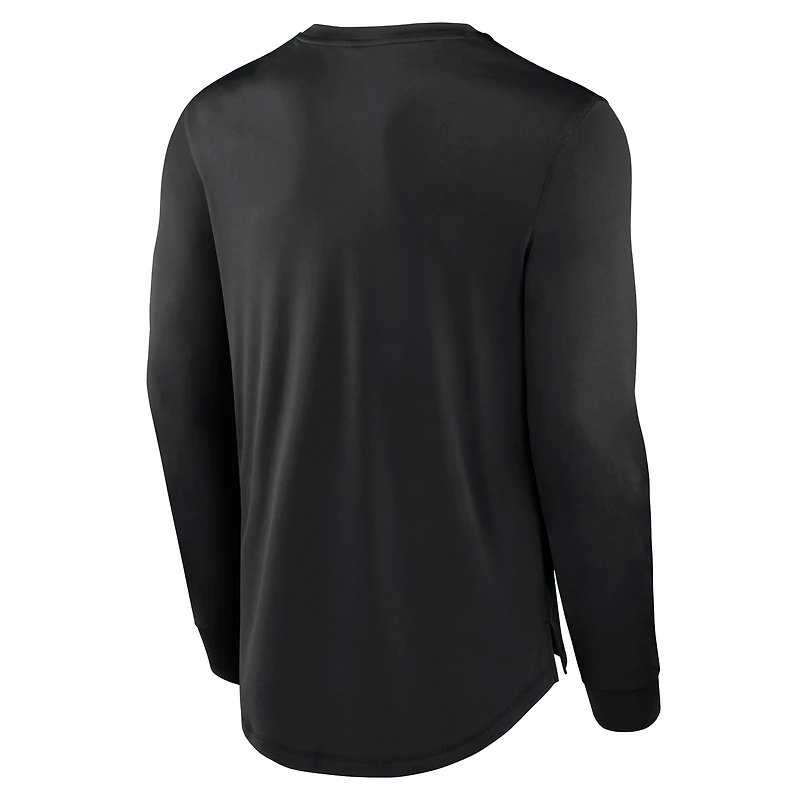 T-shirt à manches longues Fanatics Blackout pour homme Dallas Cowboys