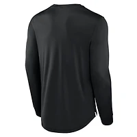 T-shirt à manches longues Fanatics Blackout pour homme Dallas Cowboys