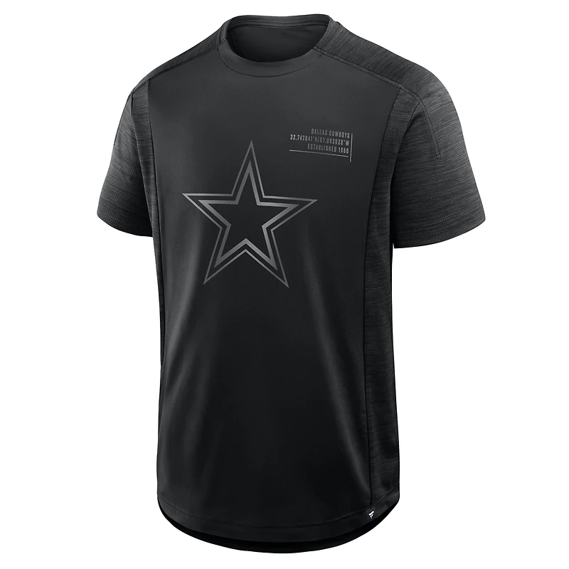 T-shirt noir Fanatics pour homme, motif Deceptive Juke des Cowboys de Dallas