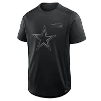 T-shirt noir Fanatics pour homme, motif Deceptive Juke des Cowboys de Dallas