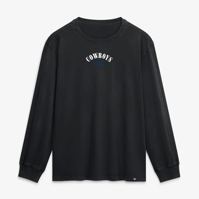Men's Fanatics Black Dallas Cowboys Fullback Drive Relaxed Fit Long Sleeve T-Shirt