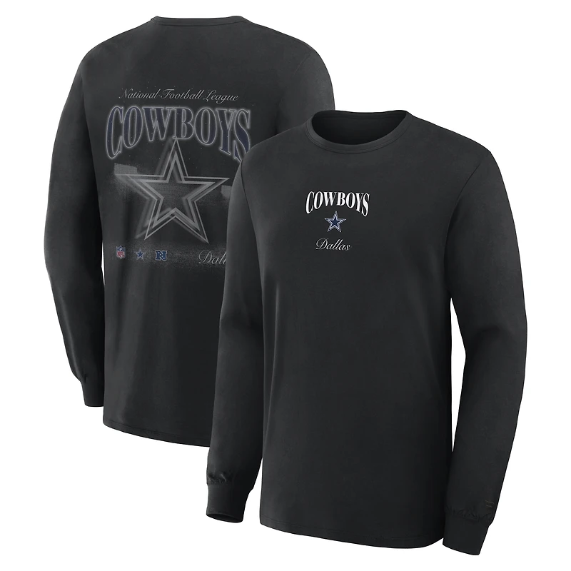 T-shirt à manches longues Fanatics Black Dallas Cowboys Midnight Falls pour homme