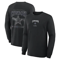 T-shirt à manches longues Fanatics Black Dallas Cowboys Midnight Falls pour homme