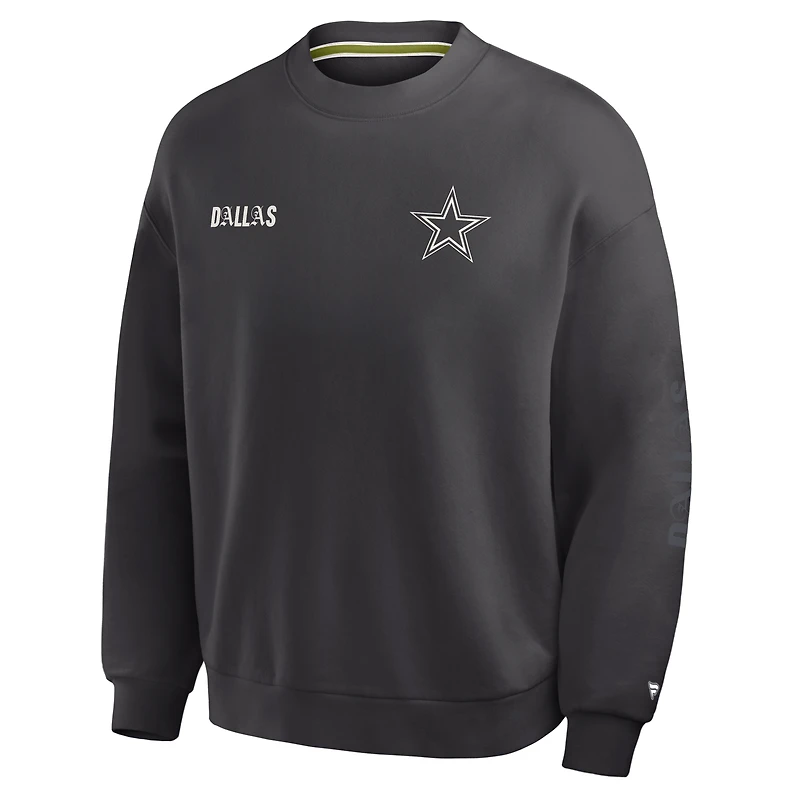 Sweat-shirt oversize Fanatics noir Dallas Cowboys pour homme