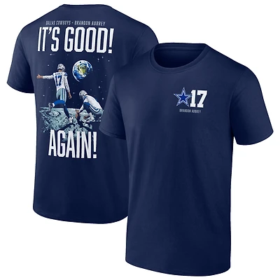 Men's Fanatics Brandon Aubrey Navy Dallas Cowboys It's Good Again T-Shirt