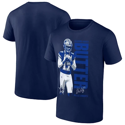 T-shirt Fanatics Brandon Aubrey bleu marine Dallas Cowboys Like Butter pour homme