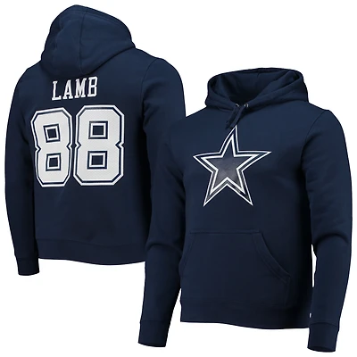 Fanatics CeeDee Lamb Navy Dallas Cowboys Big & Tall Sweat à capuche en polaire avec nom et numéro pour hommes