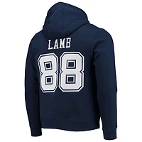 Men's Fanatics CeeDee Lamb Navy Dallas Cowboys Big & Tall Name Number Fleece Hoodie