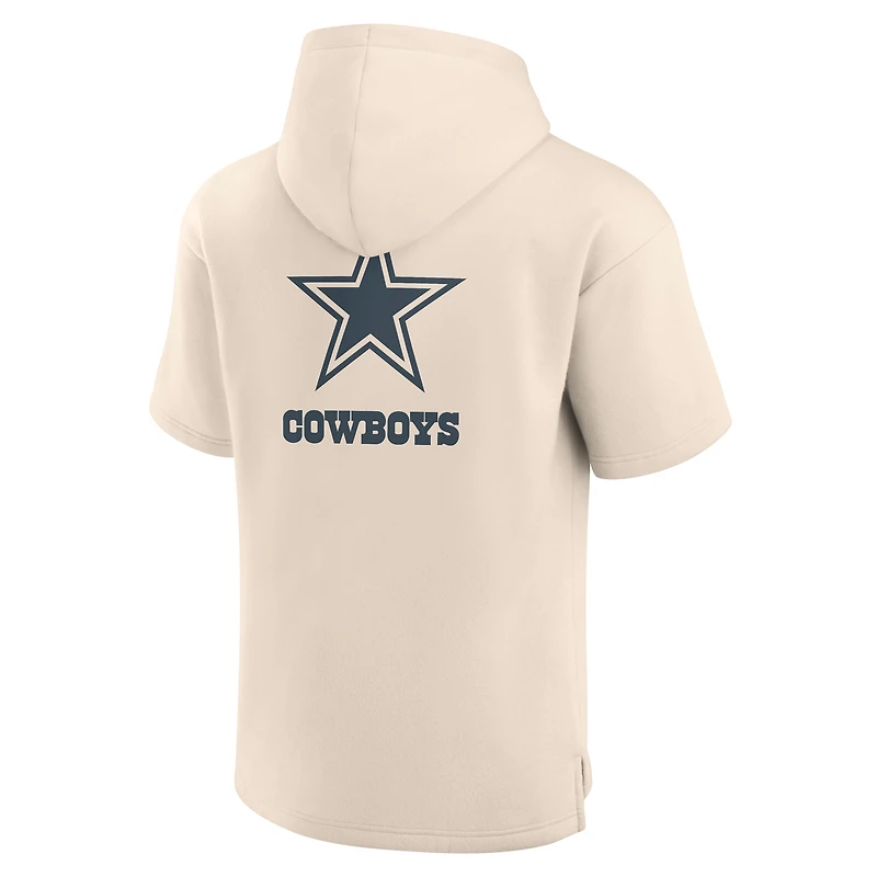 Men's Fanatics Navy Dallas Cowboys Elements Future Ground Lettering Short Sleeve Pullover Hoodie