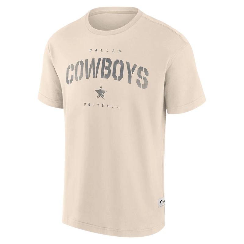 T-shirt Fanatics pour homme, couleur crème, avec lettrage Dallas Cowboys Elements Future Ground