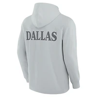 Men's Fanatics Gray Dallas Cowboys Elements Blaze Tri-Blend Long Sleeve Hoodie T-Shirt