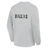 T-shirt à manches longues oversize Fanatics gris Dallas Cowboys pour homme