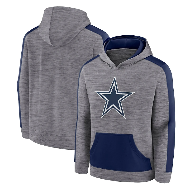 Sweat à capuche manches longues Fanatics Heather Grey Dallas Cowboys Deliver pour hommes