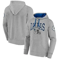 Sweat à capuche enfiler Fanatics Heather Gray Dallas Cowboys Label Maker pour hommes