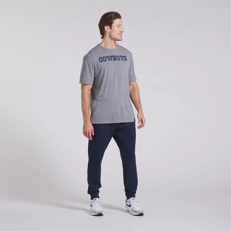 Men's Fanatics Heather Gray Dallas Cowboys Pass Rush Tri-Blend T-Shirt