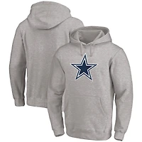 Sweat à capuche ajusté Fanatics Heather Gray Dallas Cowboys avec logo principal