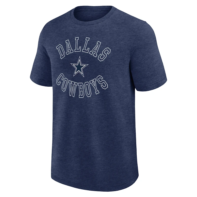 T-shirt Fanatics Heather Navy pour homme, motif succès des Cowboys de Dallas