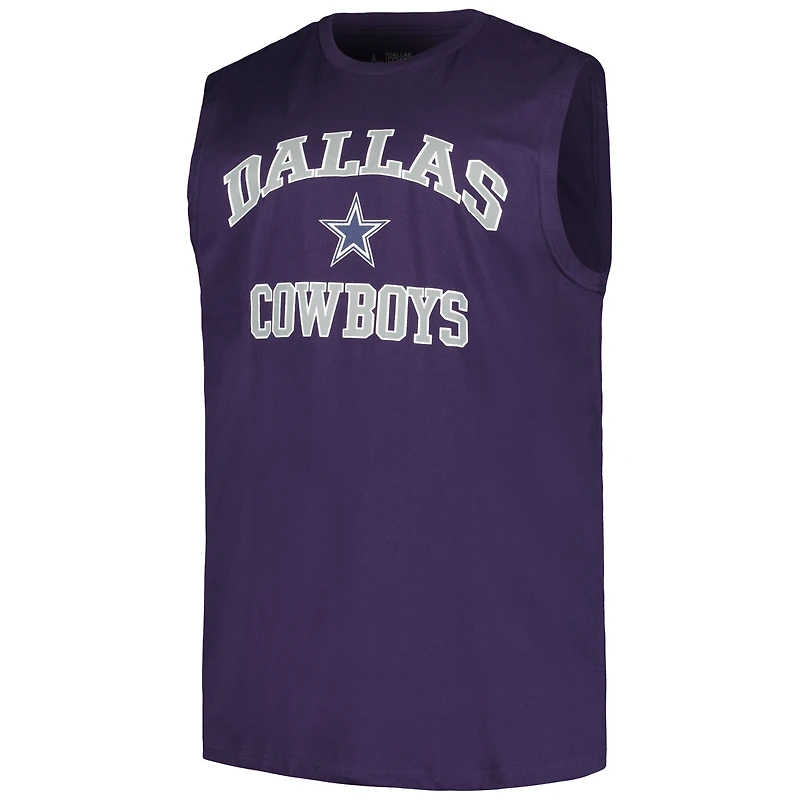 Fanatics pour hommes Micah Parsons bleu marine Dallas Cowboys Big & Tall Muscle Débardeur