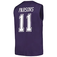 Fanatics pour hommes Micah Parsons bleu marine Dallas Cowboys Big & Tall Muscle Débardeur