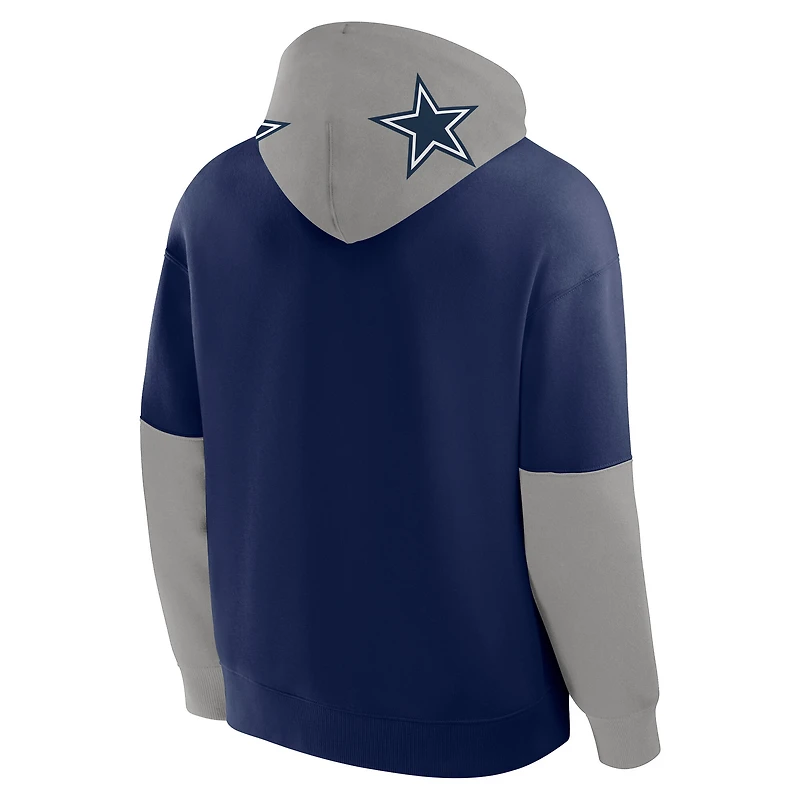 Men's Fanatics Navy/Gray Dallas Cowboys Helmet Pullover Hoodie