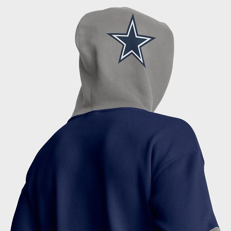 Men's Fanatics Navy/Gray Dallas Cowboys Helmet Pullover Hoodie