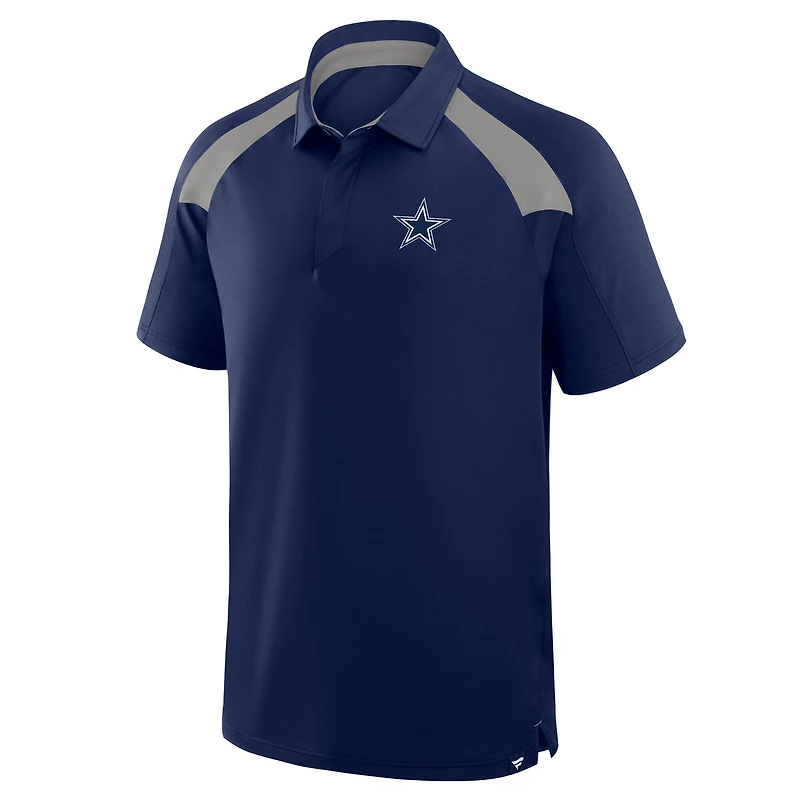Polo raglan bleu marine Dallas Cowboys Fanatics pour homme