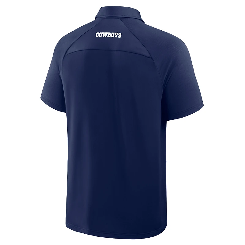 Men's Fanatics Navy Dallas Cowboys Back Around Raglan Polo
