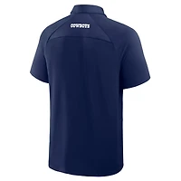 Men's Fanatics Navy Dallas Cowboys Back Around Raglan Polo