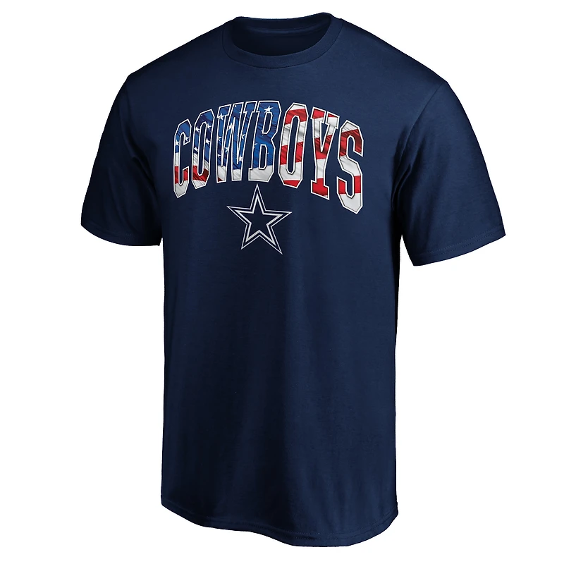 T-shirt pour homme Fanatics Branded bleu marine Dallas Cowboys Banner Wave