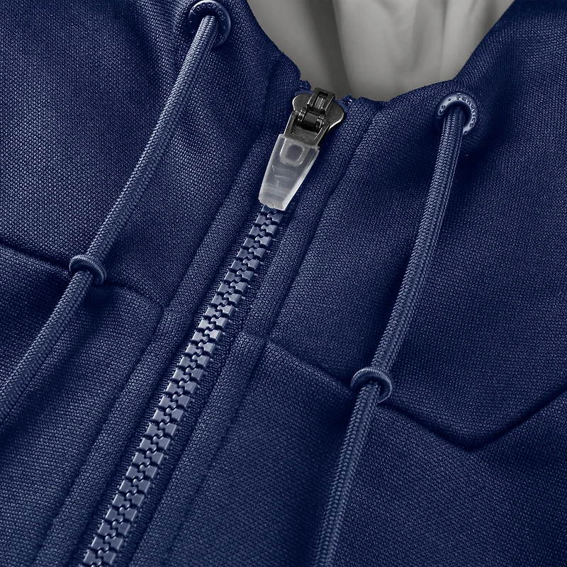 Sweat à capuche zippé bleu marine Dallas Cowboys Checkdown Pass pour homme