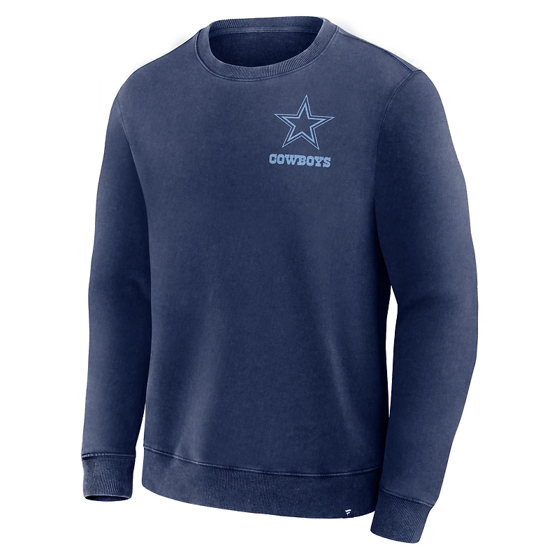 Men's Fanatics Navy Dallas Cowboys Deep Route Pullover Sweatshirt